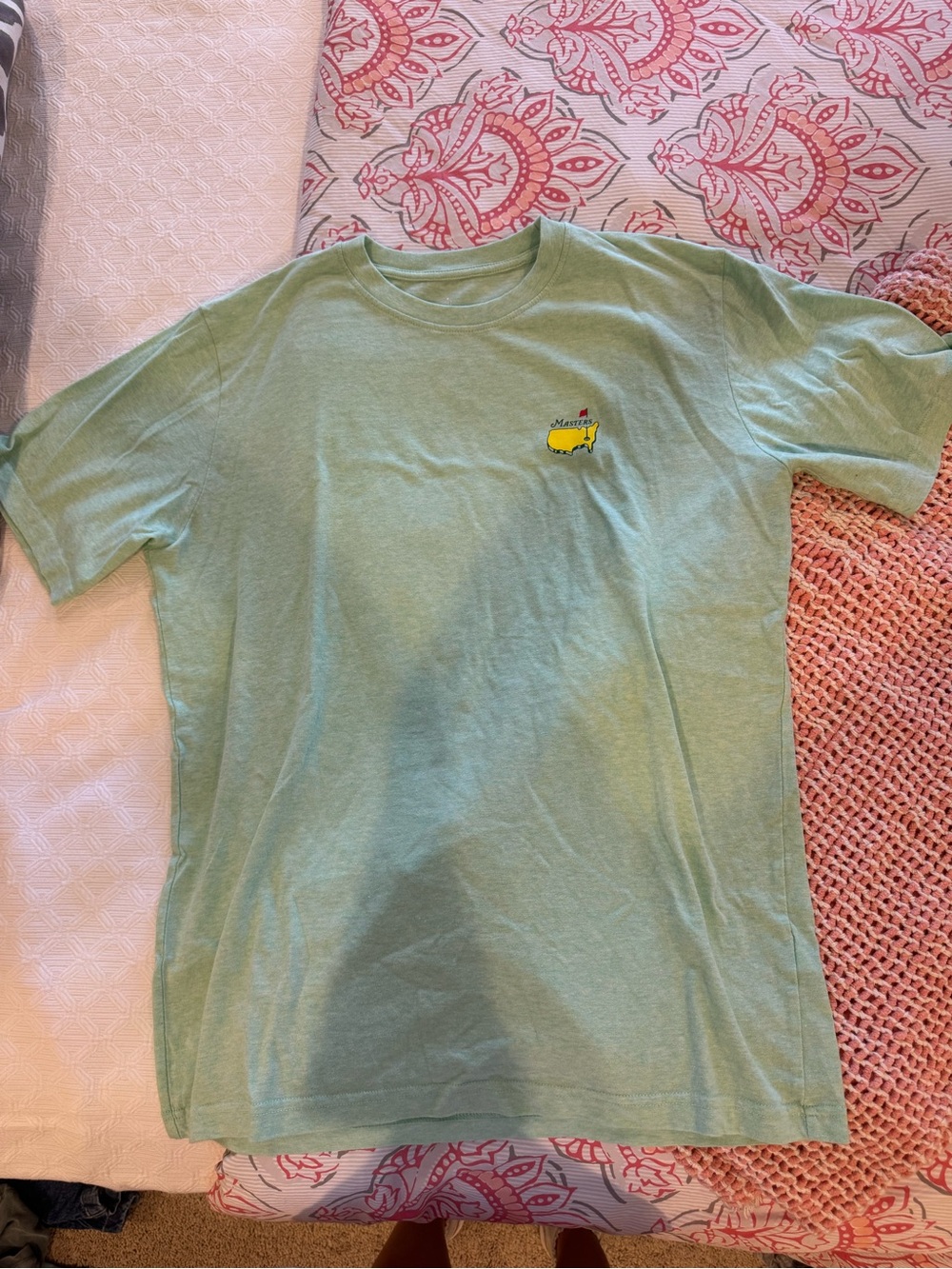 Masters Mint Green Short Sleeve Tee with Yellow Logo